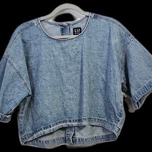 NWT GAP Denim cropped shirt in size small